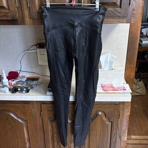 Spanx by Sara Blakely Womens XL Black Skinny Pants Leggings Athleisure Shiny